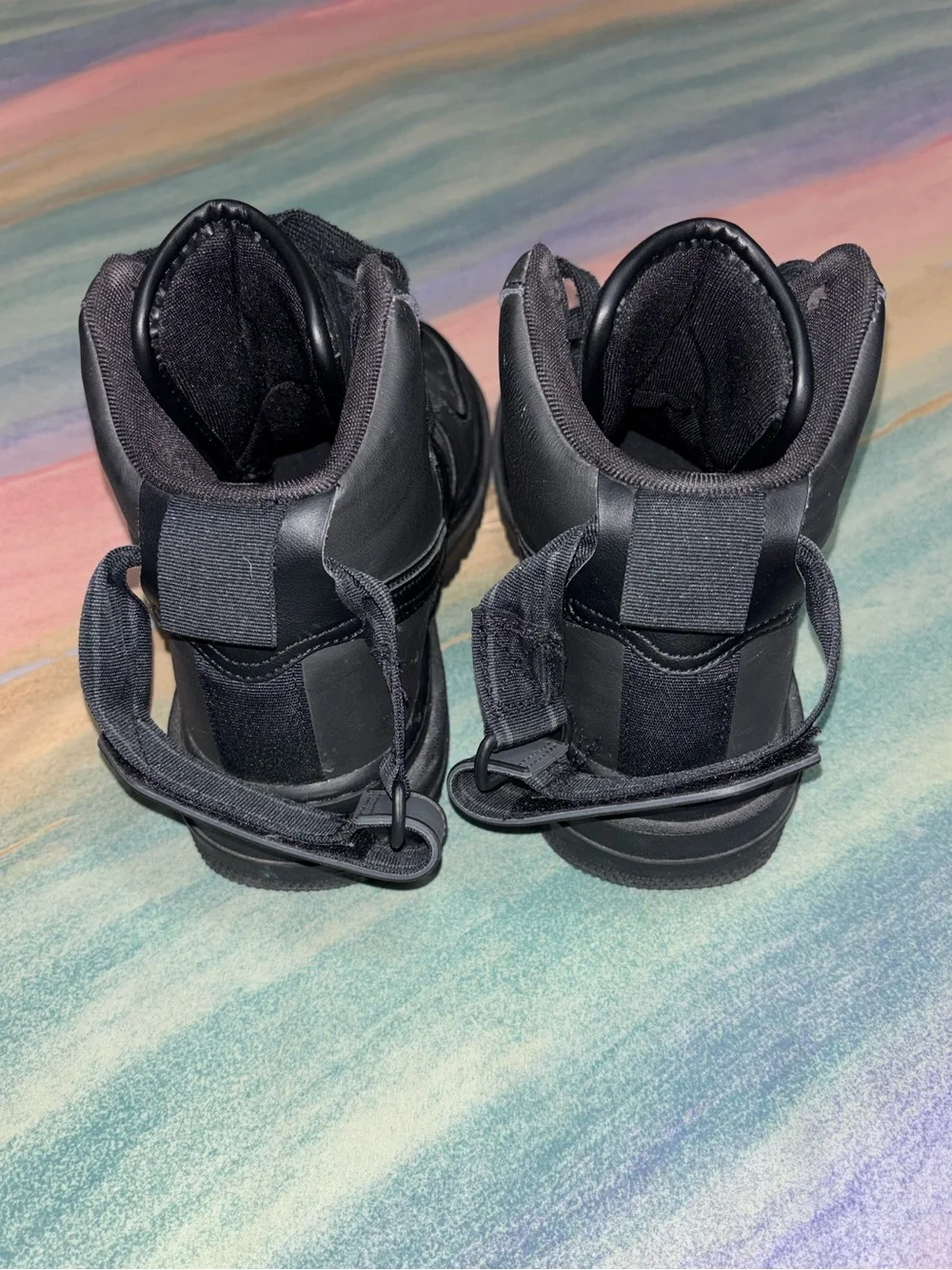 Nike Air Force 1 Boot black Anthracite Leather High-Tops Sneakers 6.5Y/women’s 8